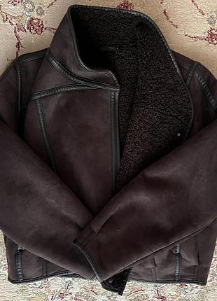 Замшева дублянка zara