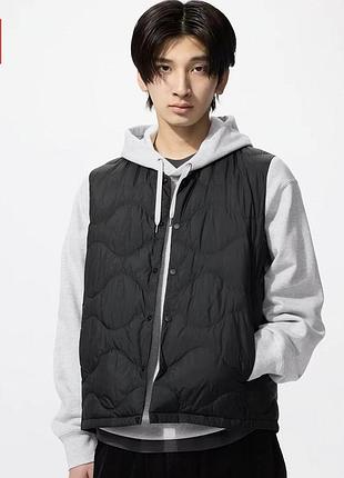 Нова пухова жилетка uniqlo ultra light down 4xl чорна, унісекс