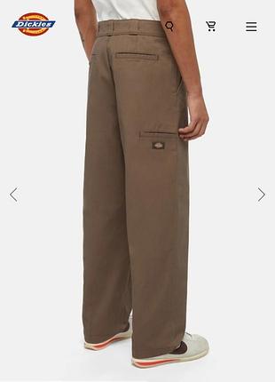 Id: оригинальные брюки dickies loose fit pleated pants / дикие с защипами широкие коричневые хаки 26r