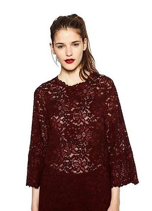 Блуза zara woman мереживна