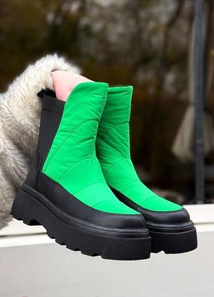Жіночі зимові черевики хутро на платформі 37-38-40