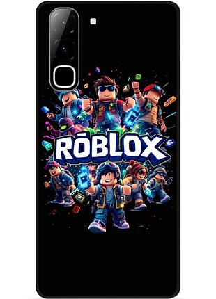 Силиконовый чехол бампер для infinix hot 70 (x6895) с рисунком roblox роблокс