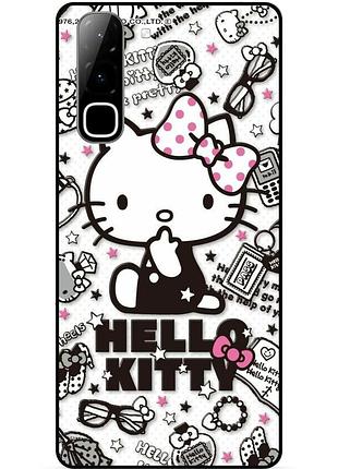 Силіконовий чохол бампер для infinix hot 70 (x6895) з малюнком хелло китти hello kitty