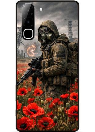 Силиконовый чехол бампер для infinix hot 70 (x6895) с рисунком stalker сталкер