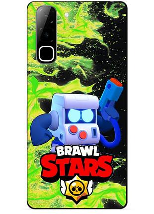 Силіконовий бампер чохол для infinix hot 70 (x6895) з героєм бравл 8-біт brawl