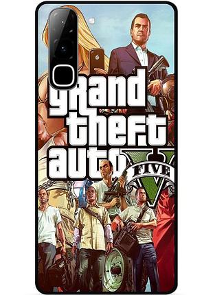 Чехол силиконовый бампер для infinix hot 70 (x6895) с рисунком гта gta