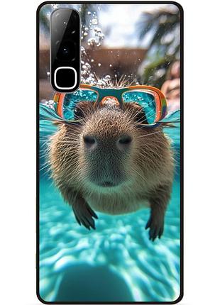 Силіконовий чохол бампер для infinix hot 70 (x6895) з малюнком капибара