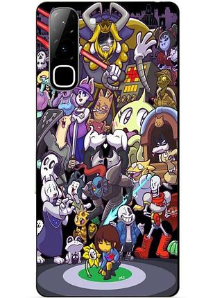 Силиконовый бампер чехол для infinix hot 70 (x6895) с рисунком undertale андертейл
