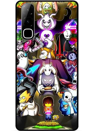 Силиконовый чехол бампер для infinix hot 70 (x6895) с рисунком андертейл undertale