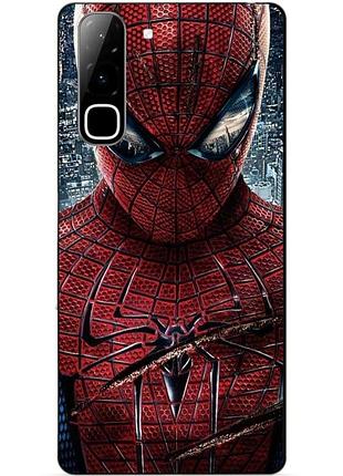 Силиконовый бампер чехол для infinix hot 70 (x6895) человек паук spider man