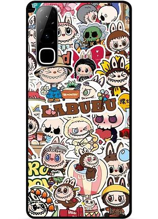 Силиконовый чехол бампер для infinix hot 70 (x6895) с картинкой лабубу labubu