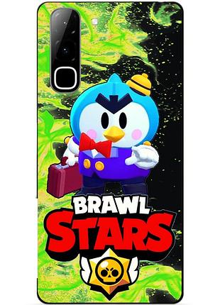 Чехол силиконовый бампер для infinix hot 70 (x6895) с героем бравл мистер п. brawl