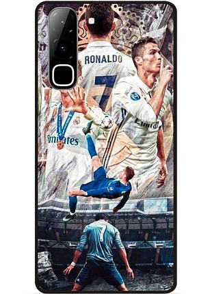 Силиконовый бампер чехол для infinix hot 70 (x6895) с рисунком роналдо ronaldo