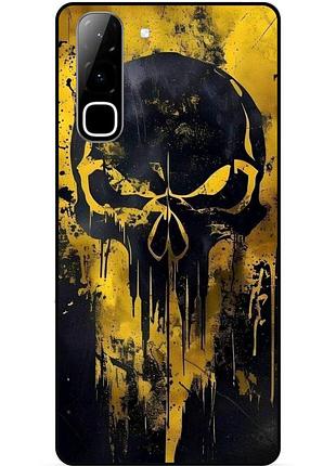 Чехол силиконовый бампер для infinix hot 70 (x6895) с картинкой череп скелет