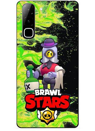Чехол силиконовый бампер для infinix hot 70 (x6895) с героем бравл барли brawl