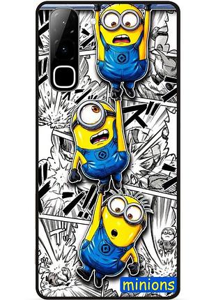 Силиконовый бампер чехол для infinix hot 70 (x6895) с рисунком миньон minions