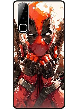Силиконовый бампер чехол для infinix hot 70 (x6895) с рисунком дэдпул deadpool