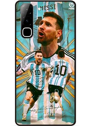Силиконовый бампер чехол для infinix hot 70 (x6895) с рисунком messi аргентина месси