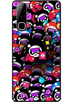 Силіконовий чохол бампер для infinix hot 70 (x6895) стікери бравл мипл brawl