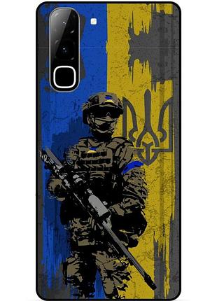 Силіконовий чохол бампер для infinix hot 70 (x6895) з малюнком зсу украина воин