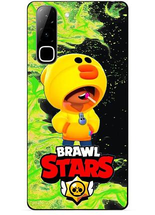 Силіконовий бампер чохол для infinix hot 70 (x6895) з героєм бравл леон качка brawl