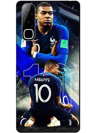 Силиконовый бампер чехол для infinix hot 70 (x6895) с рисунком mbappe франция мбаппе