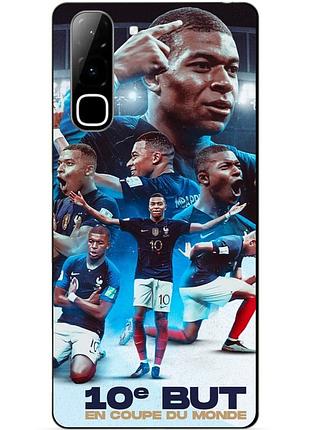 Силиконовый бампер чехол для infinix hot 70 (x6895) с рисунком мбаппе франция mbappe