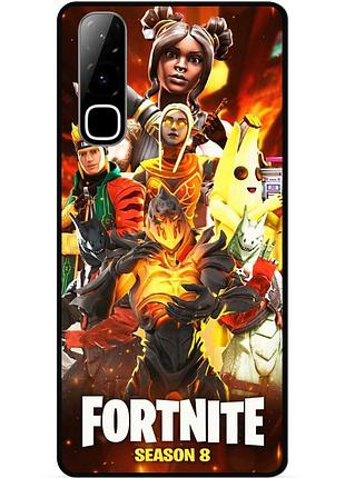 Силиконовый чехол бампер для infinix hot 70 (x6895) с рисунком fortnite marvel фортнайт марвел