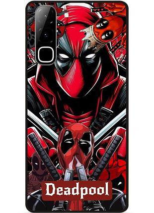 Силиконовый бампер чехол для infinix hot 70 (x6895) с рисунком deadpool дэдпул