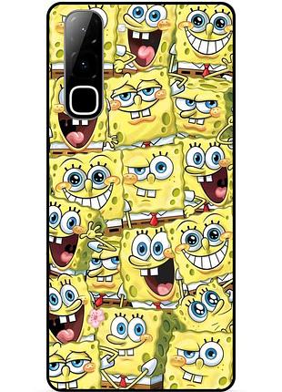 Силіконовий чохол бампер для infinix hot 70 (x6895) з малюнком губка боб sponge bob
