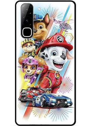 Силиконовый чехол бампер для infinix hot 70 (x6895) щенячий патруль
