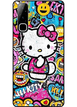 Силіконовий чохол бампер для infinix hot 70 (x6895) з малюнком хелло китти hello kitty