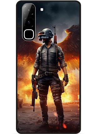 Силиконовый чехол бампер для infinix hot 70 (x6895) пабг puвg