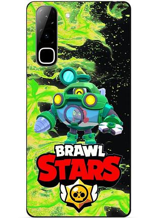 Чехол силиконовый бампер для infinix hot 70 (x6895) с героем бравл перл brawl