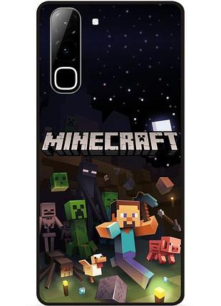 Силиконовый чехол бампер для infinix hot 70 (x6895) игра майнкрафт minecraft