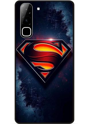 Чехол силиконовый бампер для infinix hot 70 (x6895) с рисунком superman супермен