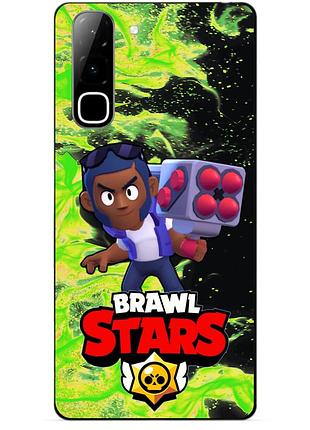 Чехол силиконовый бампер для infinix hot 70 (x6895) с героем бравл брок brawl