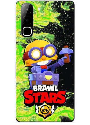 Чехол силиконовый бампер для infinix hot 70 (x6895) с героем бравл карл brawl