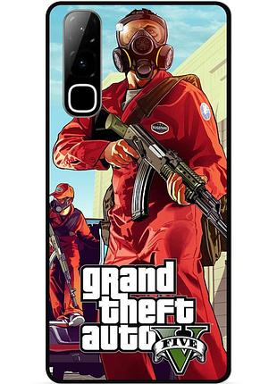 Силиконовый чехол бампер для infinix hot 70 (x6895) с картинкой gta гта