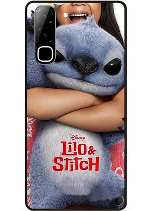 Силиконовый чехол бампер для infinix hot 70 (x6895) стич и лило stitch