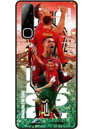Силиконовый бампер чехол для infinix hot 70 (x6895) с рисунком ronaldo португалия роналдо