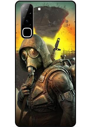 Силиконовый чехол бампер для infinix hot 70 (x6895) с рисунком сталкер stalker
