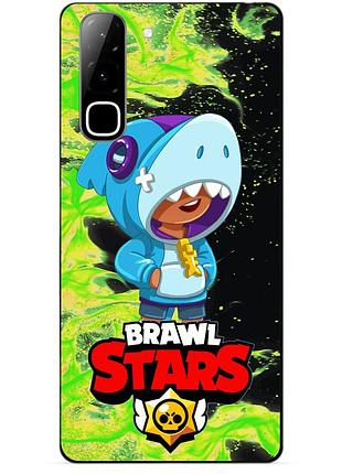 Чехол силиконовый бампер для infinix hot 70 (x6895) с героем бравл леон акула brawl