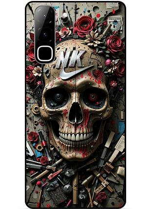 Чохол силіконовий бампер для infinix hot 70 (x6895) з малюнком череп скелет
