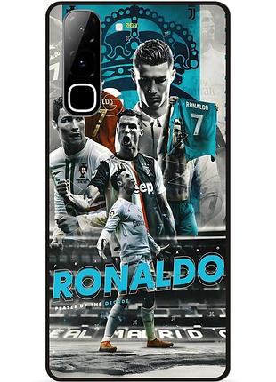 Силиконовый бампер чехол для infinix hot 70 (x6895) с картинкой ronaldo роналдо