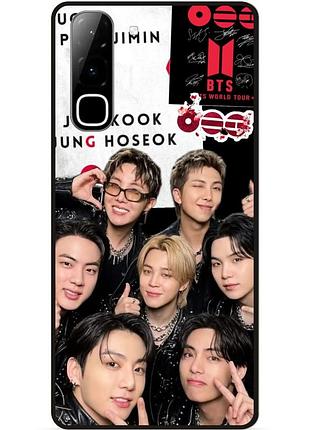 Силиконовый бампер чехол для infinix hot 70 (x6895) bts bangtan boys