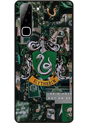 Силиконовый бампер чехол для infinix hot 70 (x6895) с рисунком слизерин slytherin гарри поттер harry potter