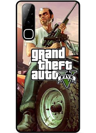 Чехол силиконовый бампер для infinix hot 70 (x6895) с картинкой gta гта