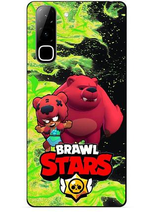 Чехол силиконовый бампер для infinix hot 70 (x6895) с героем бравл нита мишка brawl