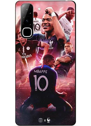 Силиконовый бампер чехол для infinix hot 70 (x6895) с рисунком килиан мбаппе mbappe